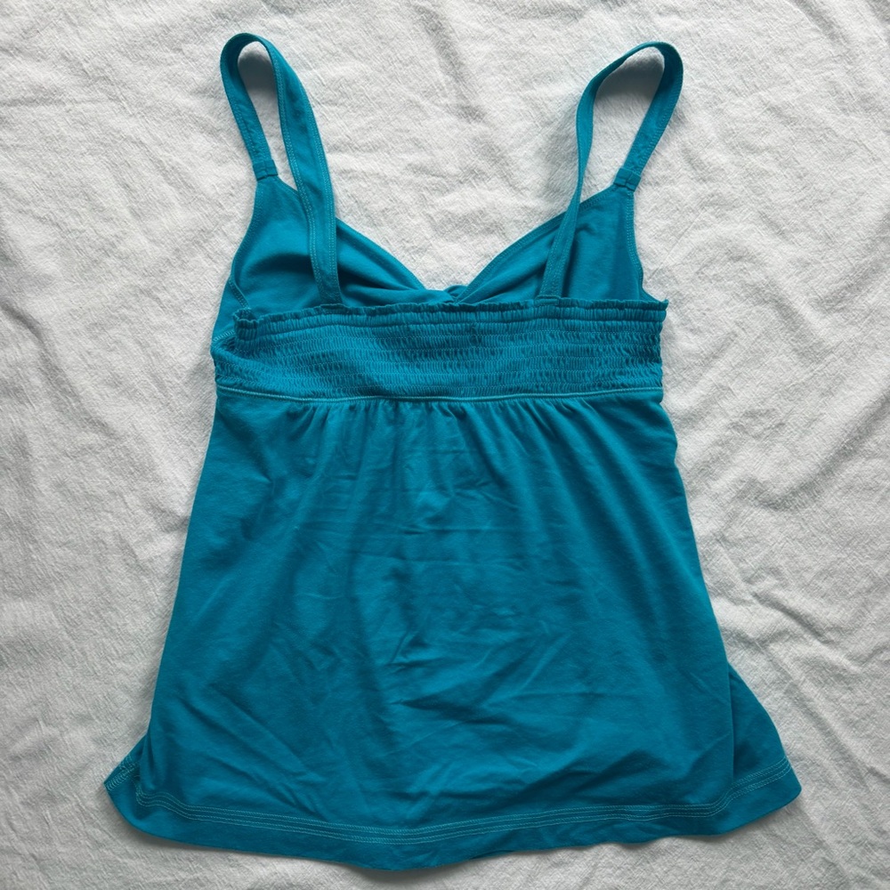 Y2K ABERCROMBIE & FITCH BLUE BABYDOLL TANK TOP SLEEVELESS SIZE M MOOSE - Picture 3 of 8
